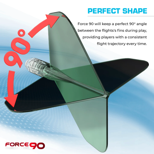 Mission Force 90 Moulded Flight & Shaft System Grün/Transparent - Standard No6